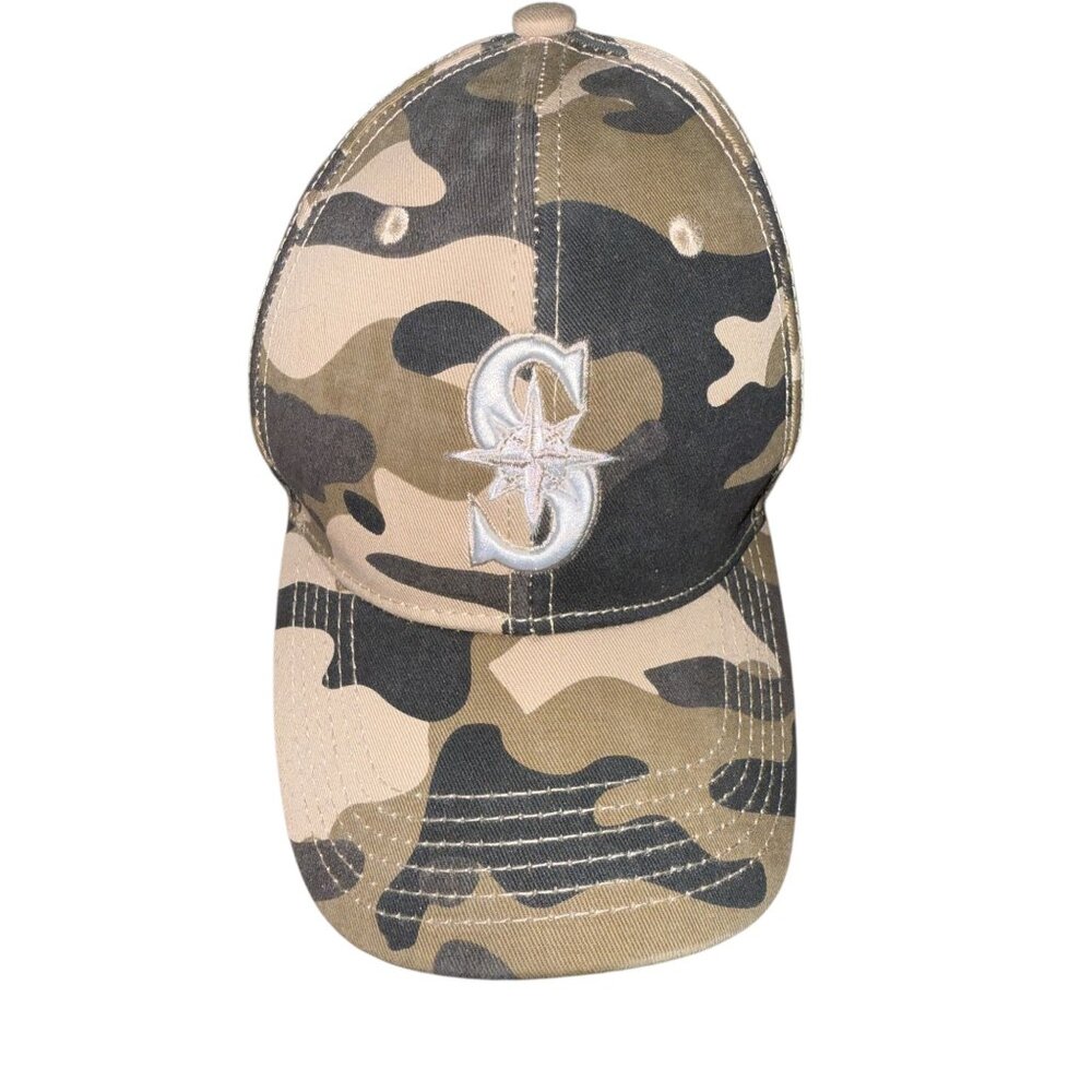 Camo Baseball Cap With Embroidered Logos Adjustable Strap Melonwear Boeing Brand